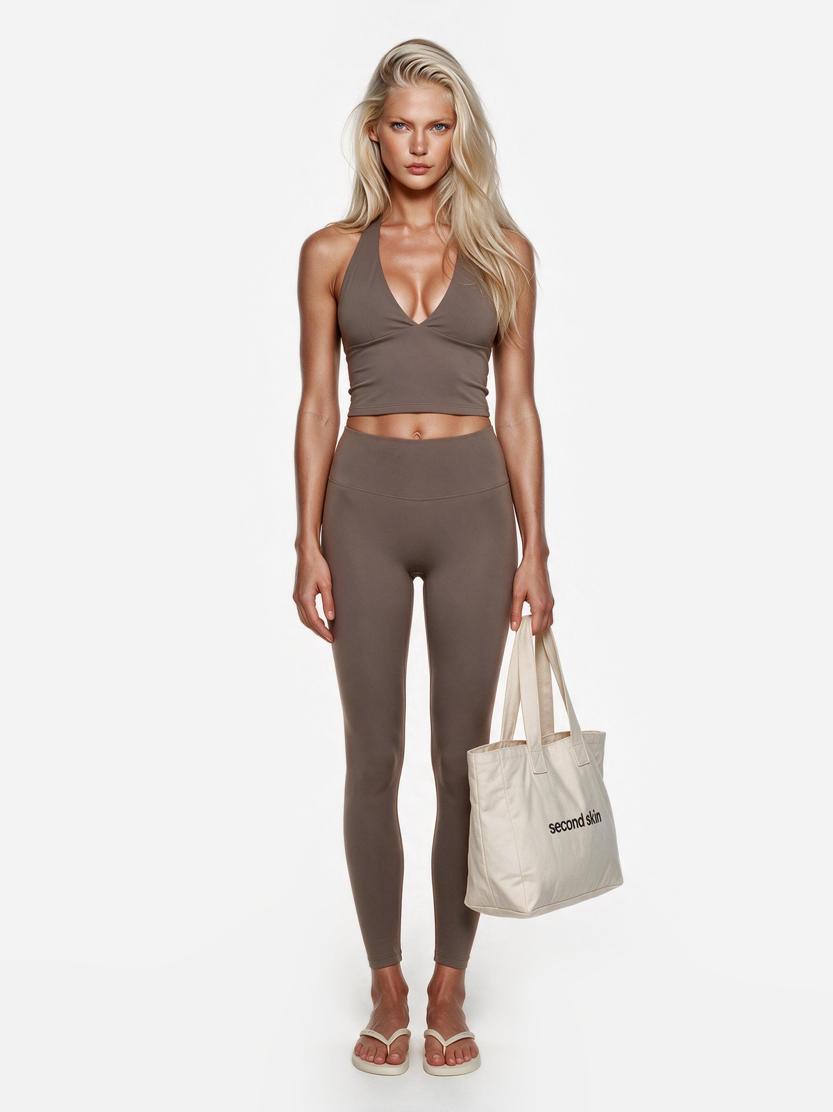 Second Skin Studio Halter Top Mushroom