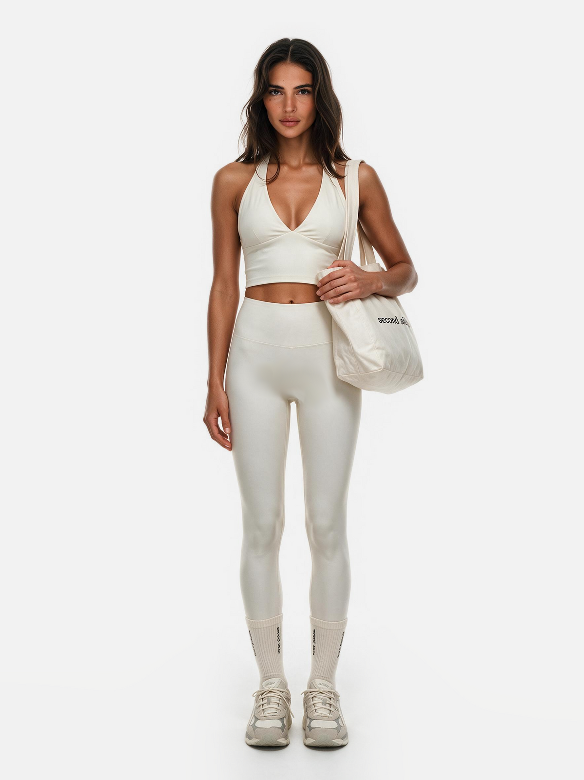 Second Skin Studio Halter Top Ivory