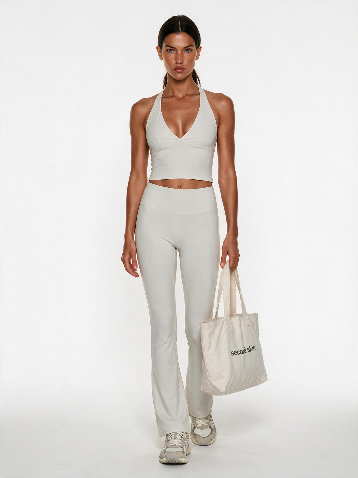 Second Skin Studio Halter Top Ivory